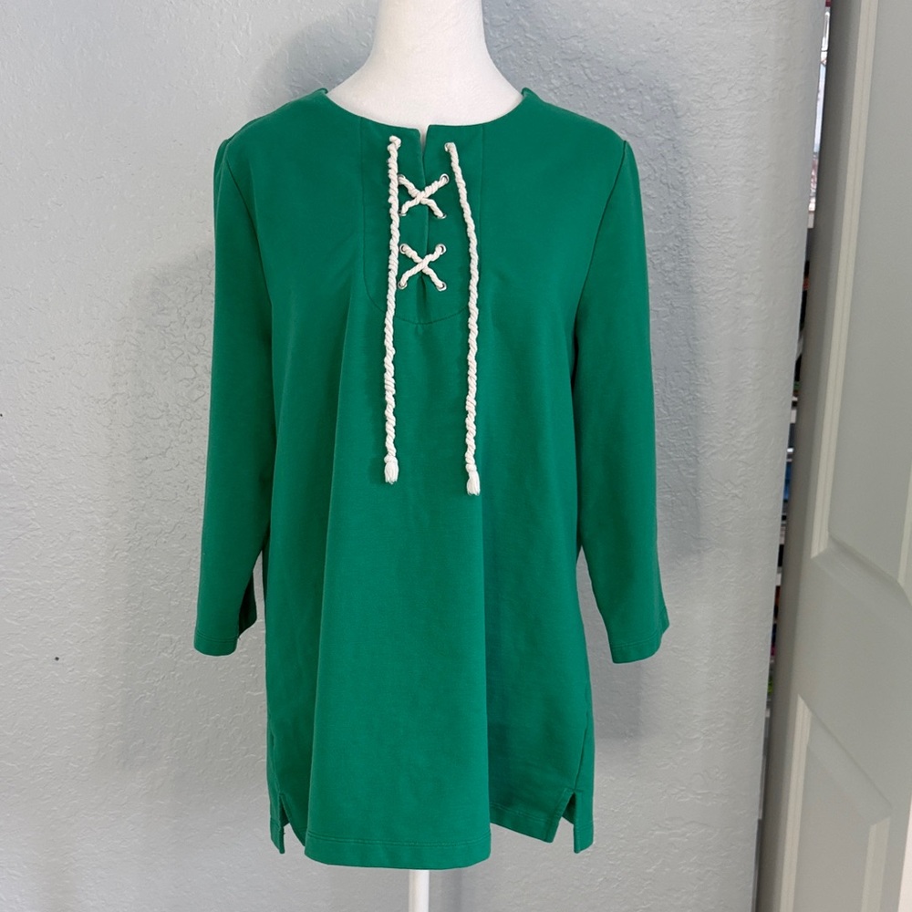 Appleseed's Green Tunic with White Trim - Picture 6 of 9